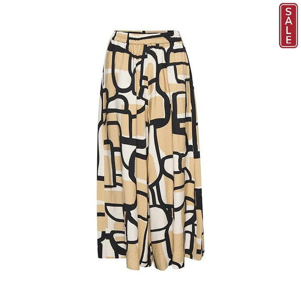 InWear - HecanteIW Wide Leg Crop Trouser in Sculpture Collage