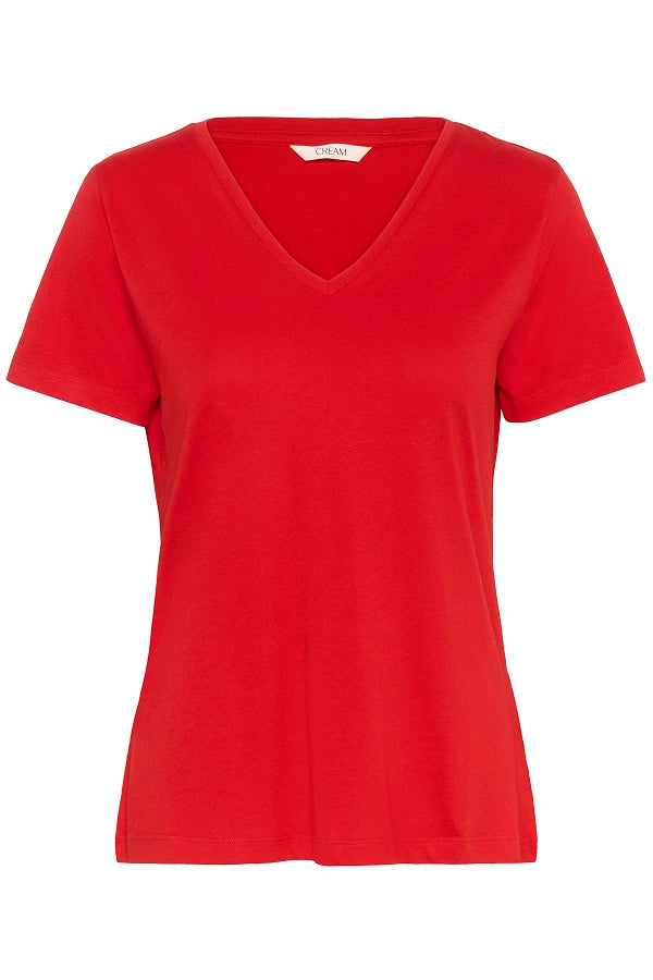 CREAM - Naia Short Sleeve V Neck Tee Shirt (5 colours) (10604508)