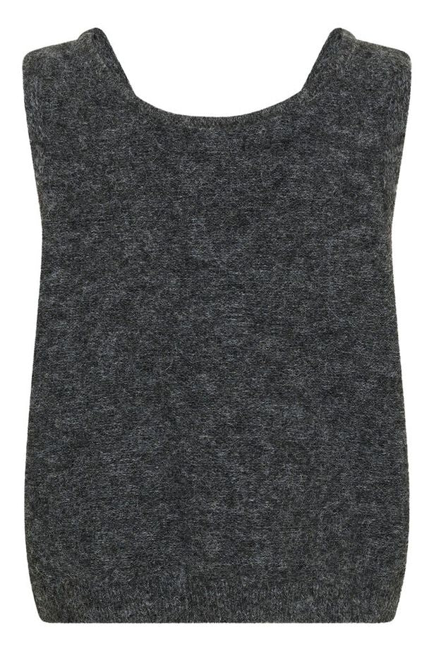 CREAM - CRBulp V Neck Ribbon Tie Knitted Vest Top (10614512)