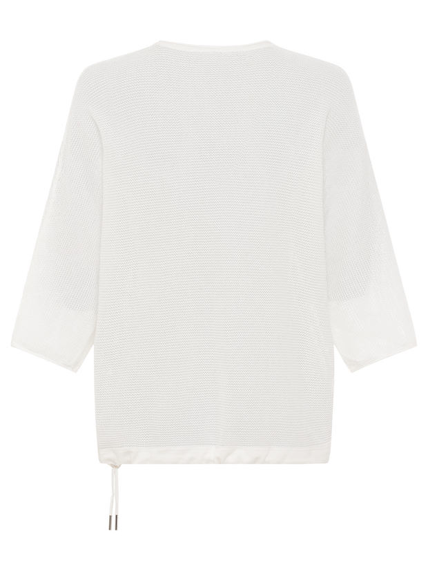 Olsen - Chloe - Round Neck 3/4 Sleeve Loose Knit Top (11004602)