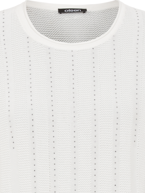 Olsen - Chloe - Round Neck 3/4 Sleeve Loose Knit Top (11004602)