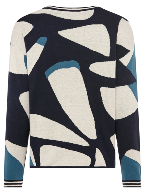 Olsen - Round Neck Long Sleeve Multicoloured Jumper with Diamante (11004686)