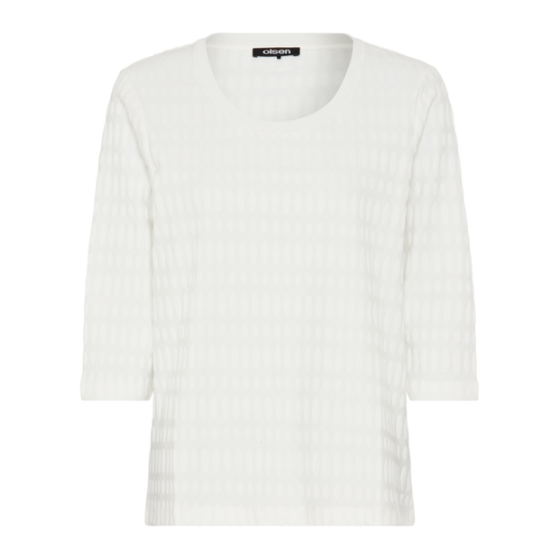 Olsen - Hannah - Round Neck 3/4 Sleeve Regular Fit Top (11105025)