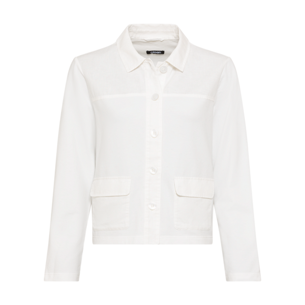 Olsen - Cotton & Linen box shape jacket in Off White (11201648)