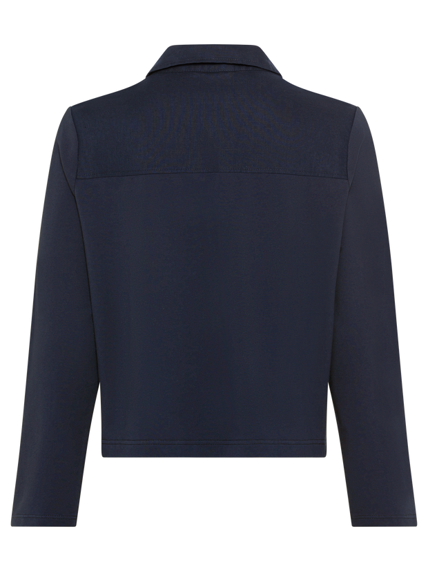 Olsen - Cotton & Linen box shape jacket in Navy (11201648)