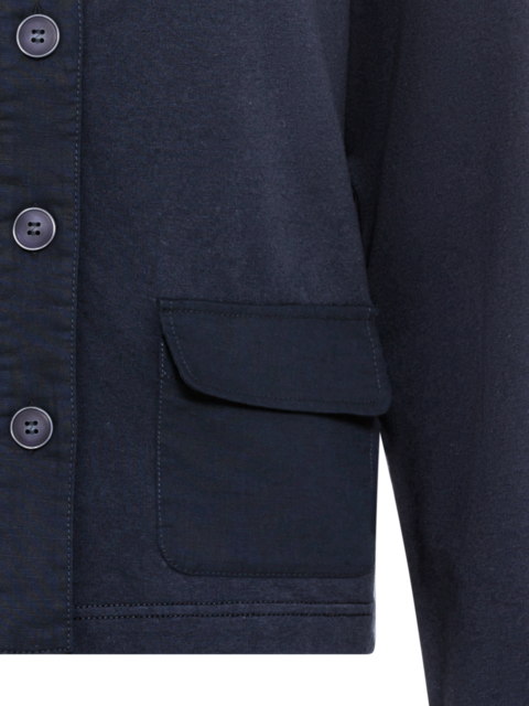 Olsen - Cotton & Linen box shape jacket in Navy (11201648)