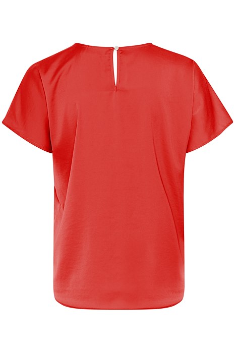 InWear - RindaIW V Neck Short Sleeve Blouse in Scarlet