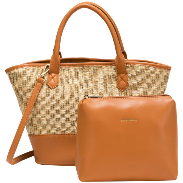 Every Other - Medium Sized Straw Grab Bag with Pouch (12047) (3 colours)