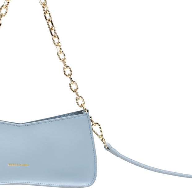 Every Other - Small baguette style shoulder bag with gold chain strap (12065)