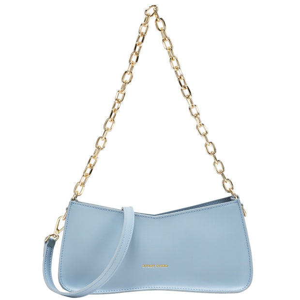 Every Other - Small baguette style shoulder bag with gold chain strap (12065)