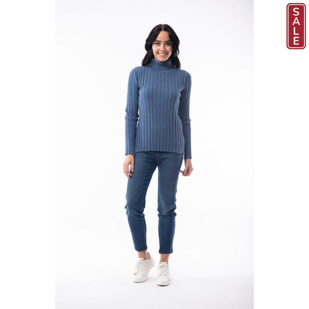 Orientique - Soft Turtle Neck Ribbed Jumper (3 colours) (1216)