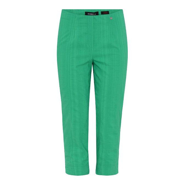 Robell – Marie 07 - Light Weight Cropped Trouser in Striped Seersucker (51576-54554) (2 colours)