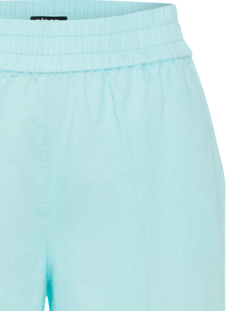 Olsen - Cotton & Linen Cropped Wide Leg Aqua Mint Trouser (14002175)