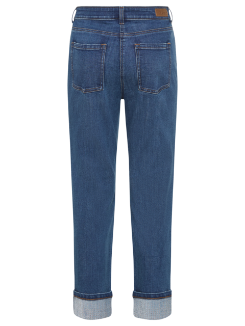 Olsen - Cropped Denim Jeans with Diamante Detail on Turnup (14002457)