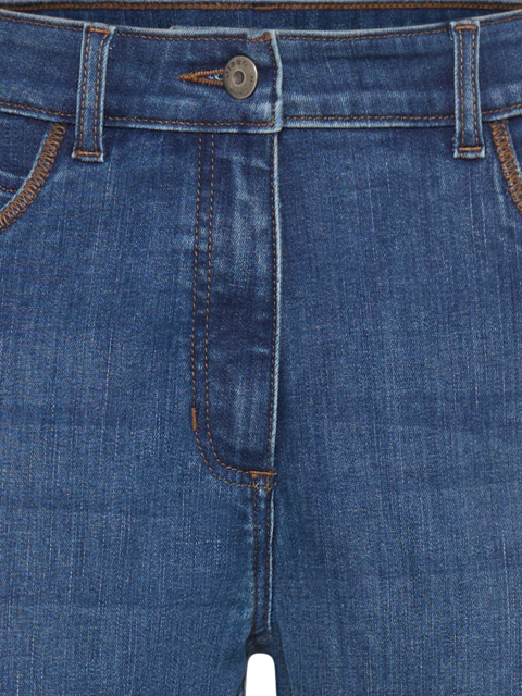 Olsen - Cropped Denim Jeans with Diamante Detail on Turnup (14002457)