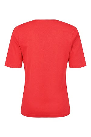 Sunday - Short Sleeve V neck T Shirt with diamante detailing