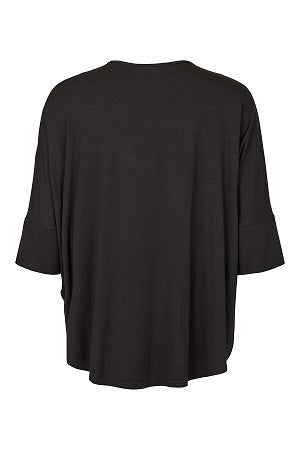 NOEN - 3/4 Sleeve Loose Fit Round Neck Top with Pockets (83609-2428)