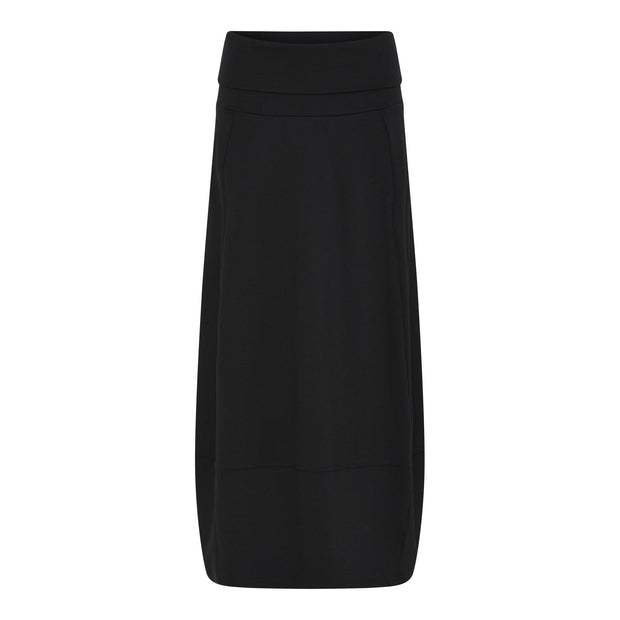 NOEN - Bubble Shape Long Black Skirt with Elasticated Waistband (85729-9480)