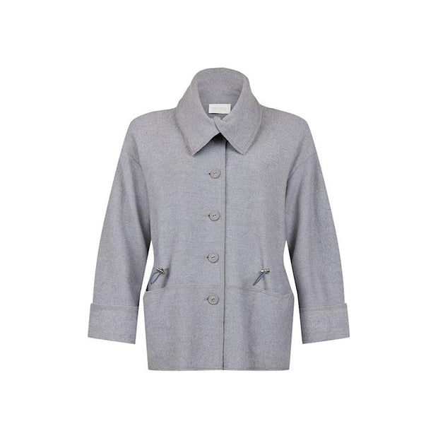 NOEN - Short Boiled Wool Jacket in Storm Grey (87149-8774)