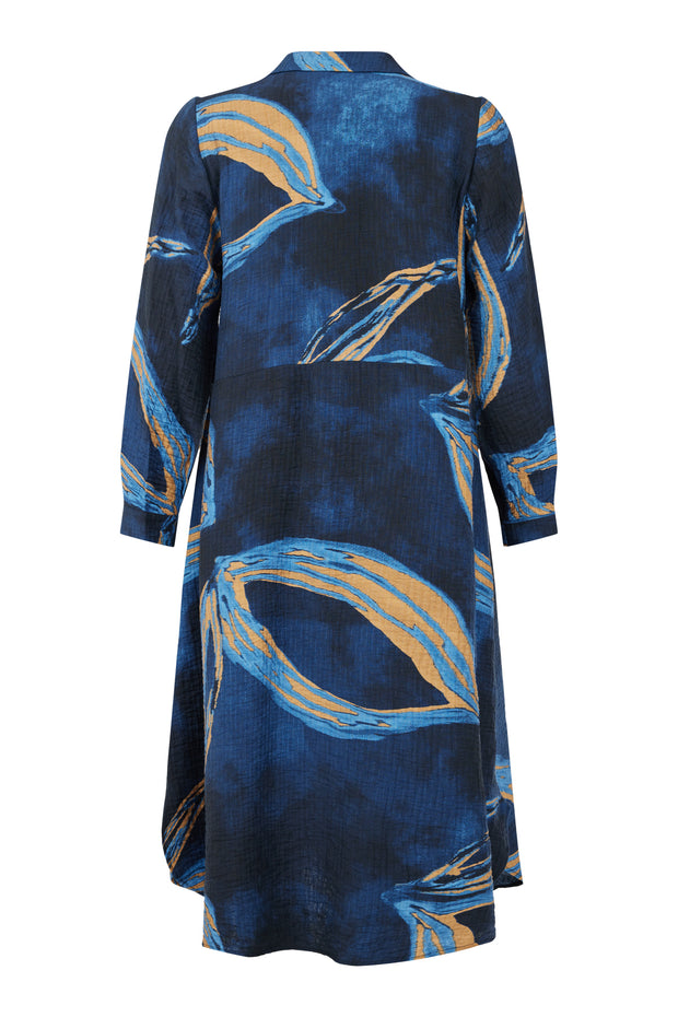 NOEN - Long Sleeve A Line Shaped Dress in a Bold Print (88600-81292)