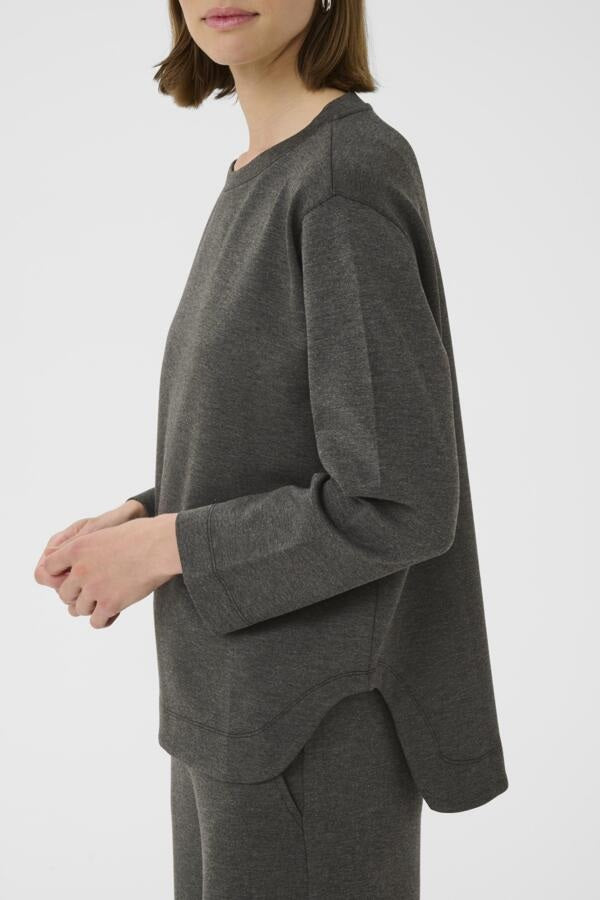 InWear - GincentIW - Long Sleeve Sweatshirt in Dark Grey Melange (30109922)