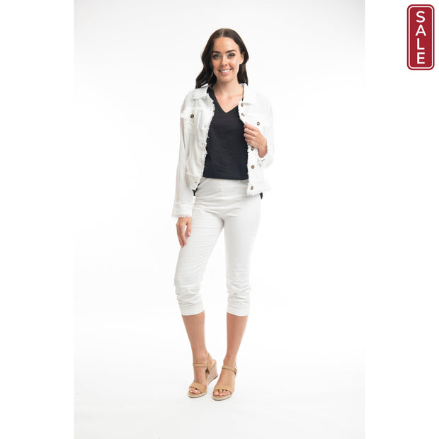 Orientique - Essentials - Short Cotton/Linen Mix Jacket (62617)