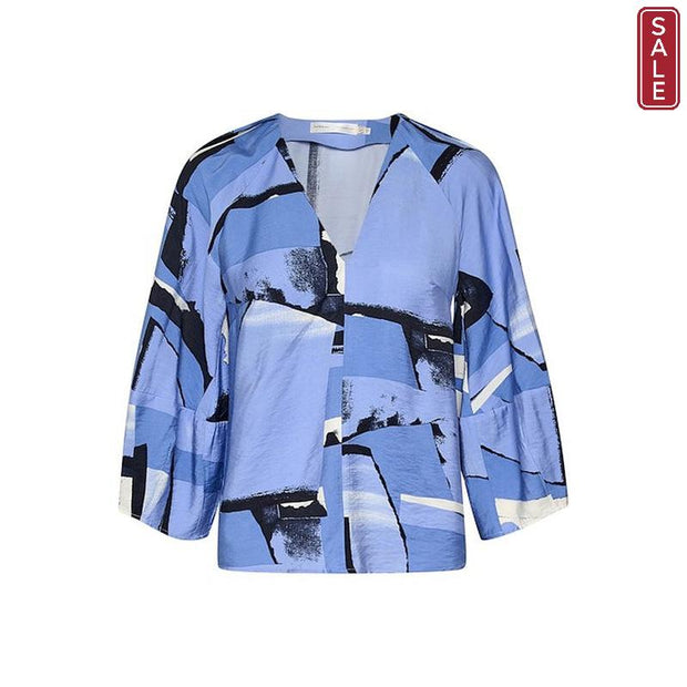 InWear - NaomiIW - Cropped Sleeve V Neck Blouse (2 colours)