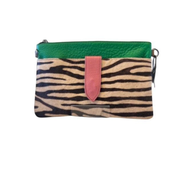 Soruka - Nikki - Print & Green Leather Crossbody Bag Mixed Colours (81046)