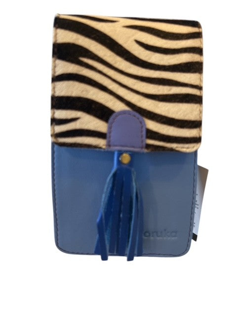 Soruka - GIA - Phone Bag In Shades of Blue Leather with Print Flap (83019) (3 colours)