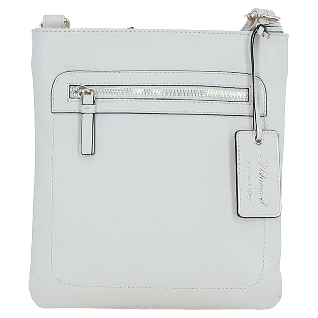 Ashwood Leather - Off White Crossbody Bag with Zip Pockets - CB3
