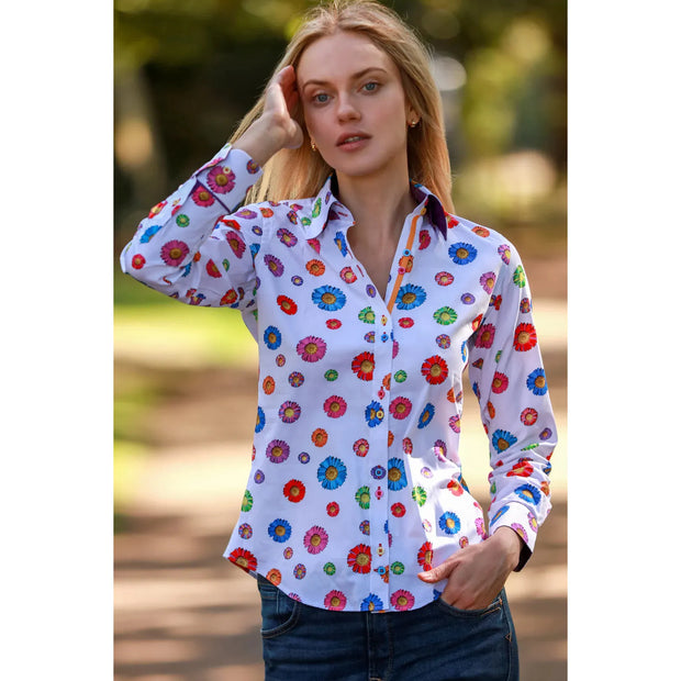 Claudio Lugli - Ladies Cotton Shirt - Blooming Bliss Daisy (CLW2405)