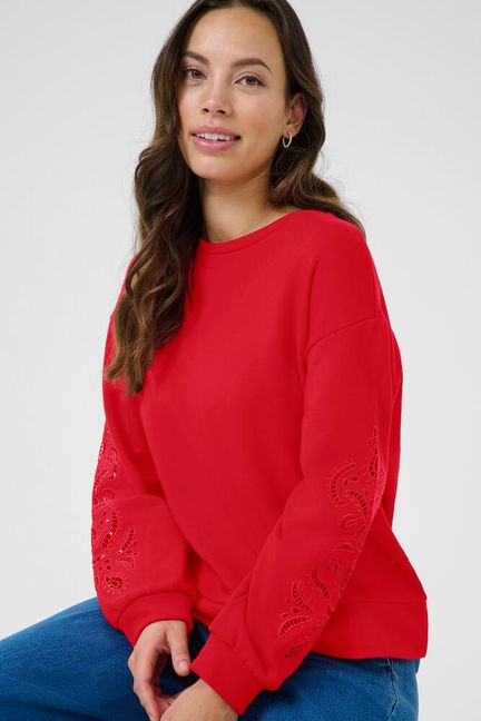 CREAM - CRJosie Sweatshirt with Cutout Sleeve Design (10613984