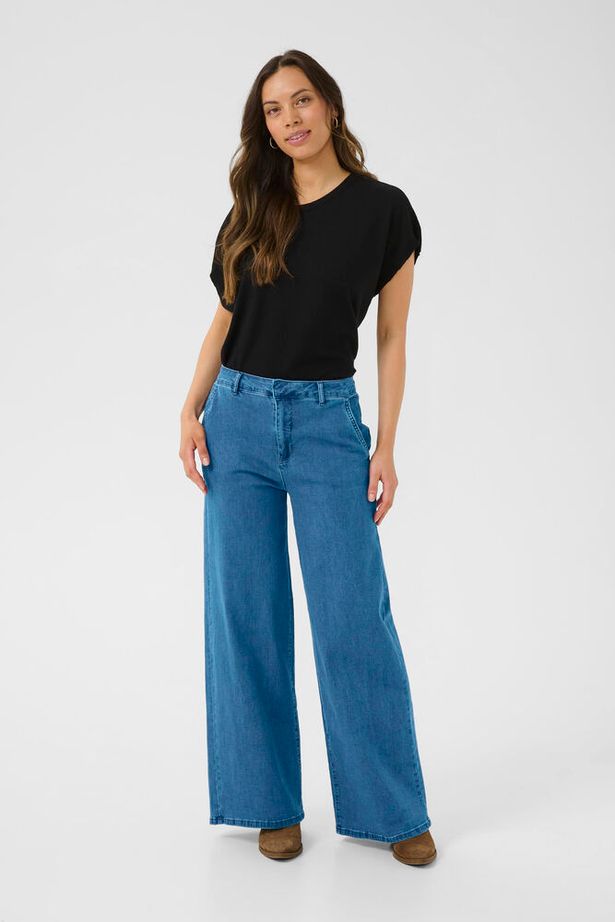 Cream - CRVisti Wide Leg Indigo Blue Denim Jeans (10612286)