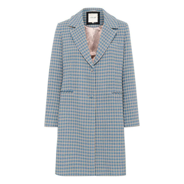 Cream - CRWestie - Long Coat in Blue Heaven Jacquard (10614020)