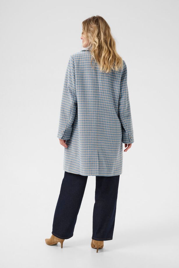 Cream - CRWestie - Long Coat in Blue Heaven Jacquard (10614020)