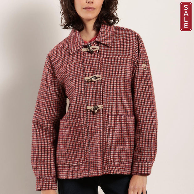Mat De Misaine - Filet - Short Woollen duffle-coat with small checks