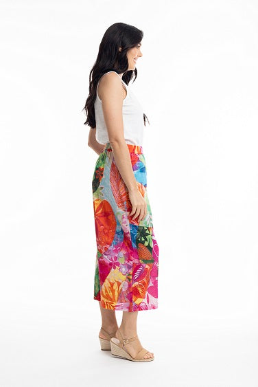Orientique - Jozani - Wide Palazzo Pant in Bold Floral Print (3618)