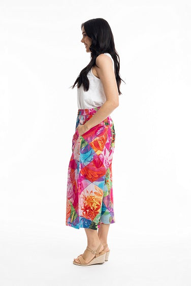 Orientique - Jozani - Wide Palazzo Pant in Bold Floral Print (3618)