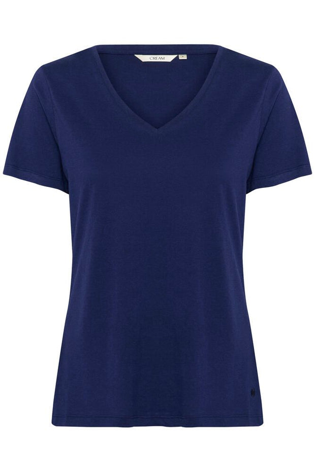 CREAM - Naia Short Sleeve V Neck Tee Shirt (5 colours) (10604508)