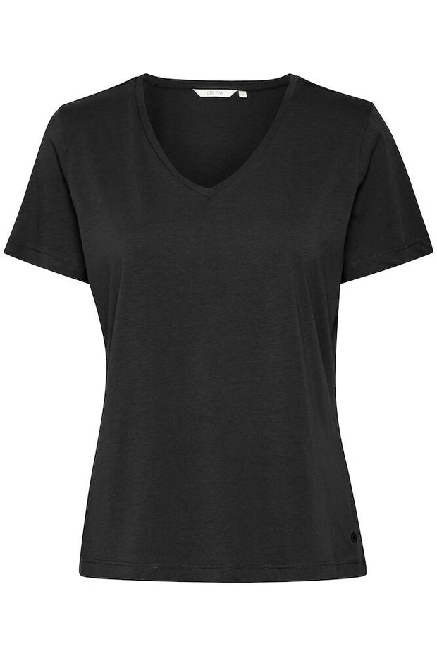 CREAM - Naia Short Sleeve V Neck Tee Shirt (5 colours) (10604508)