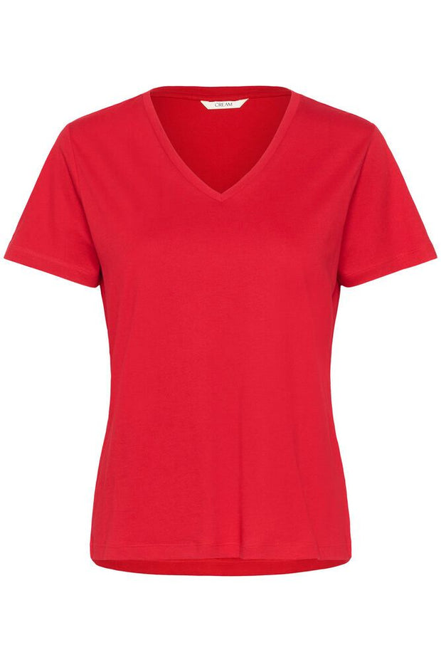 CREAM - Naia Short Sleeve V Neck Tee Shirt (5 colours) (10604508)