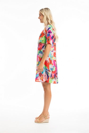 Orientique - Nevis - A-Line Contemporary Short Sleeve Dress (81298)