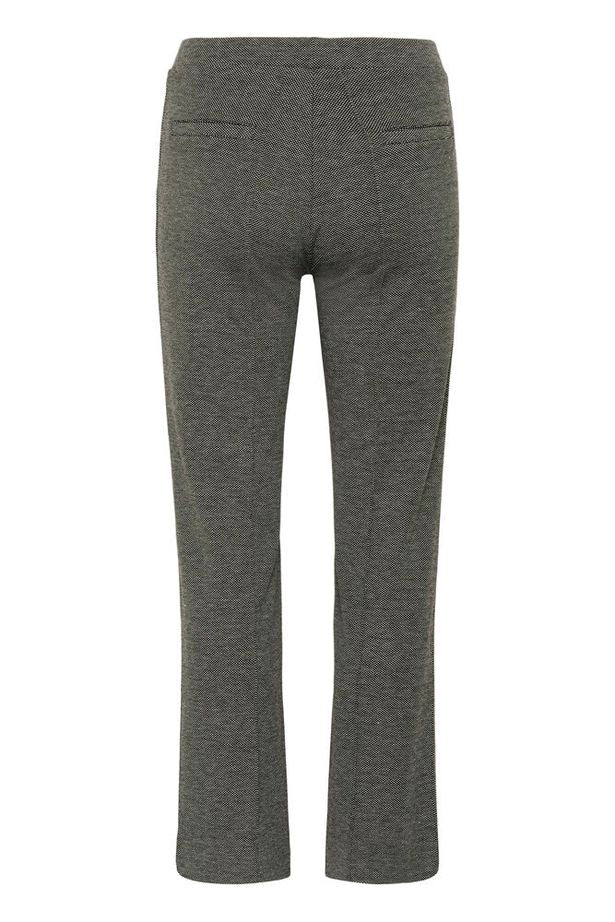 Part Two - PontasPW Easy Fit Straight Leg Trouser in Salt & Pepper Black
