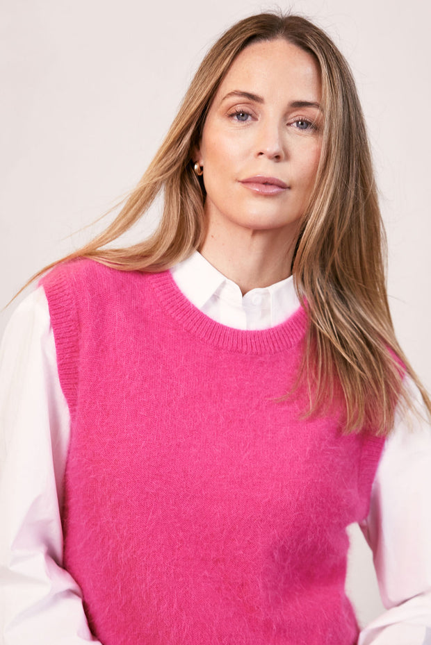 SEE SAW - Round Neck Angora Mix Slipover (2 colours) Style SS227