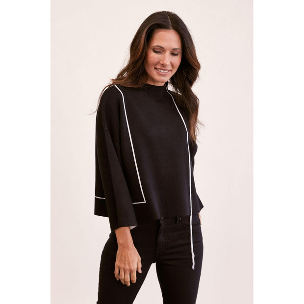 SEE SAW - Funnel Neck Long Sleeve Cropped Length Jumper (SS247) 2 colours