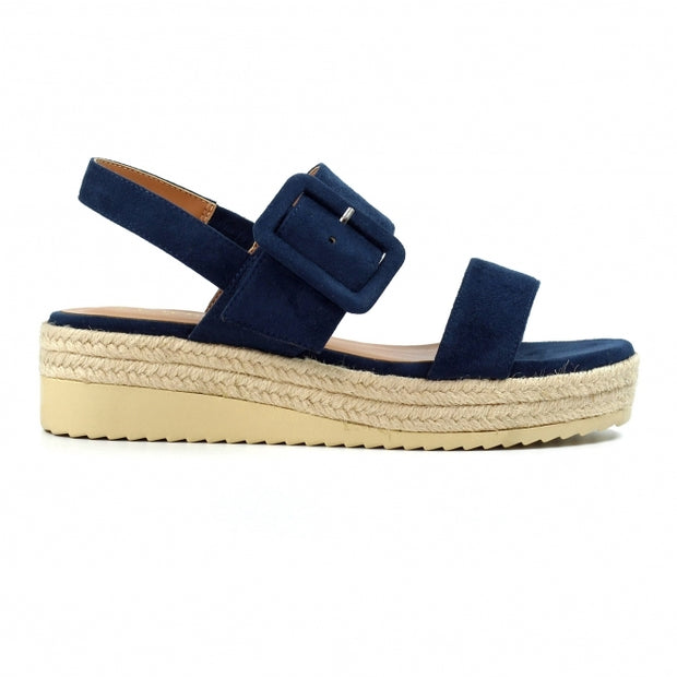 Lunar Shoes - Amelia - Navy Wedge Sandal (JLY232)