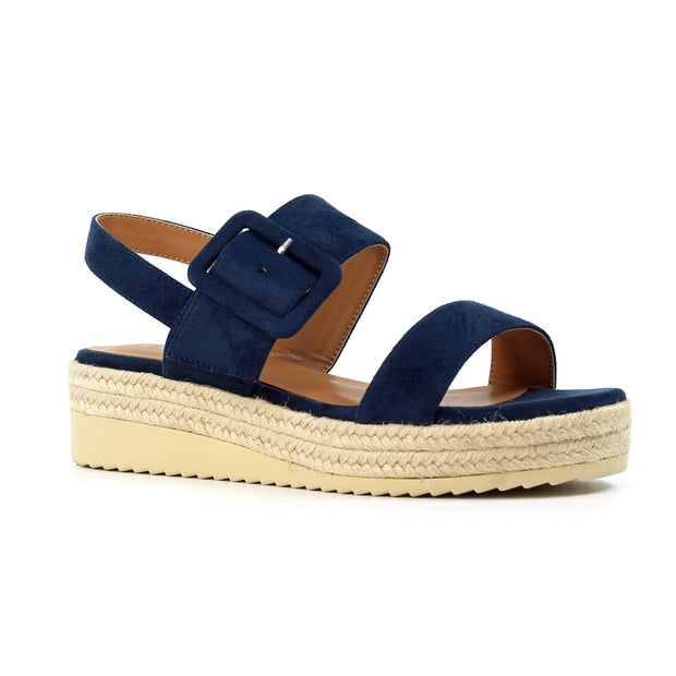 Lunar Shoes - Amelia - Navy Wedge Sandal (JLY232)