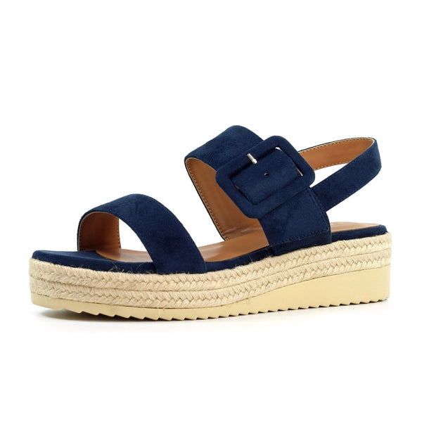 Lunar Shoes - Amelia - Navy Wedge Sandal (JLY232)