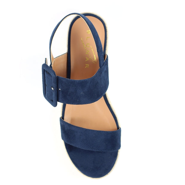 Lunar Shoes - Amelia - Navy Wedge Sandal (JLY232)
