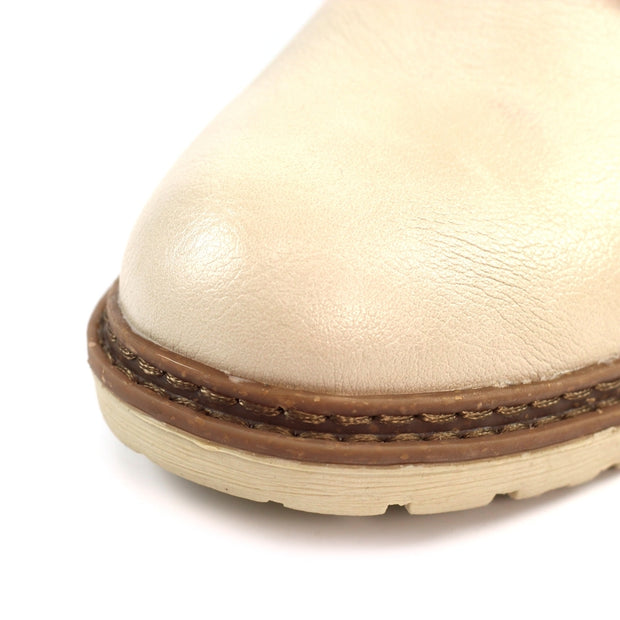 Lunar Shoes - Annabelle Waterproof High Ankle Boot in Cream (GLH003)